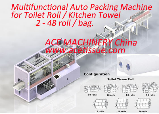 multifunctional Advanced Kitchen Paper Towel Packing Machine High Speed 0-25 Bundle/min