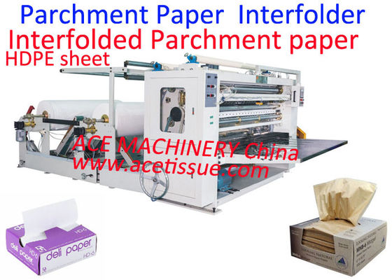 붙지 않는 양피지 Interfolder 기계 샌드위치 가게 종이 Interfolding 기계 1200mm